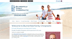 Desktop Screenshot of blumenfeldchiropractic.com