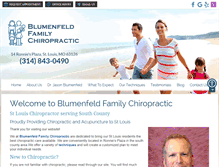 Tablet Screenshot of blumenfeldchiropractic.com